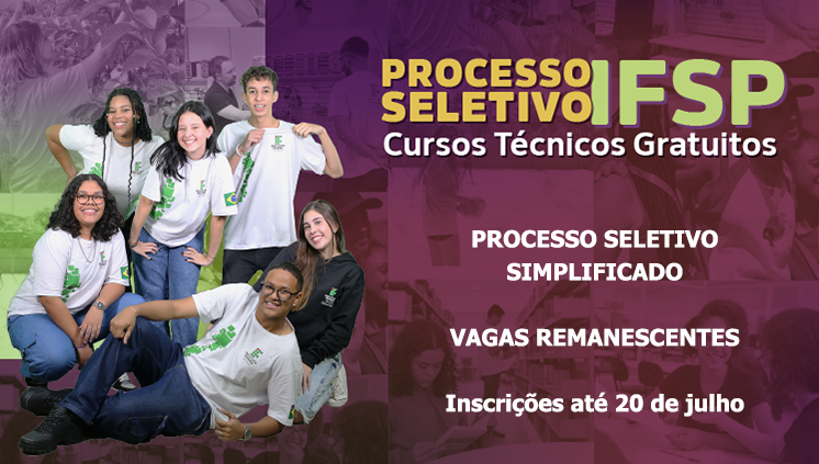 Vagas remanescentes: cursos técnicos 