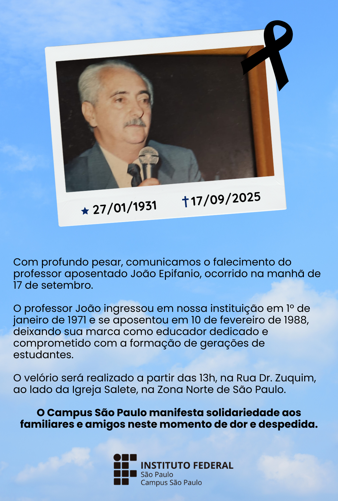 nota de pesar